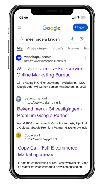 Top-3 positie in Google