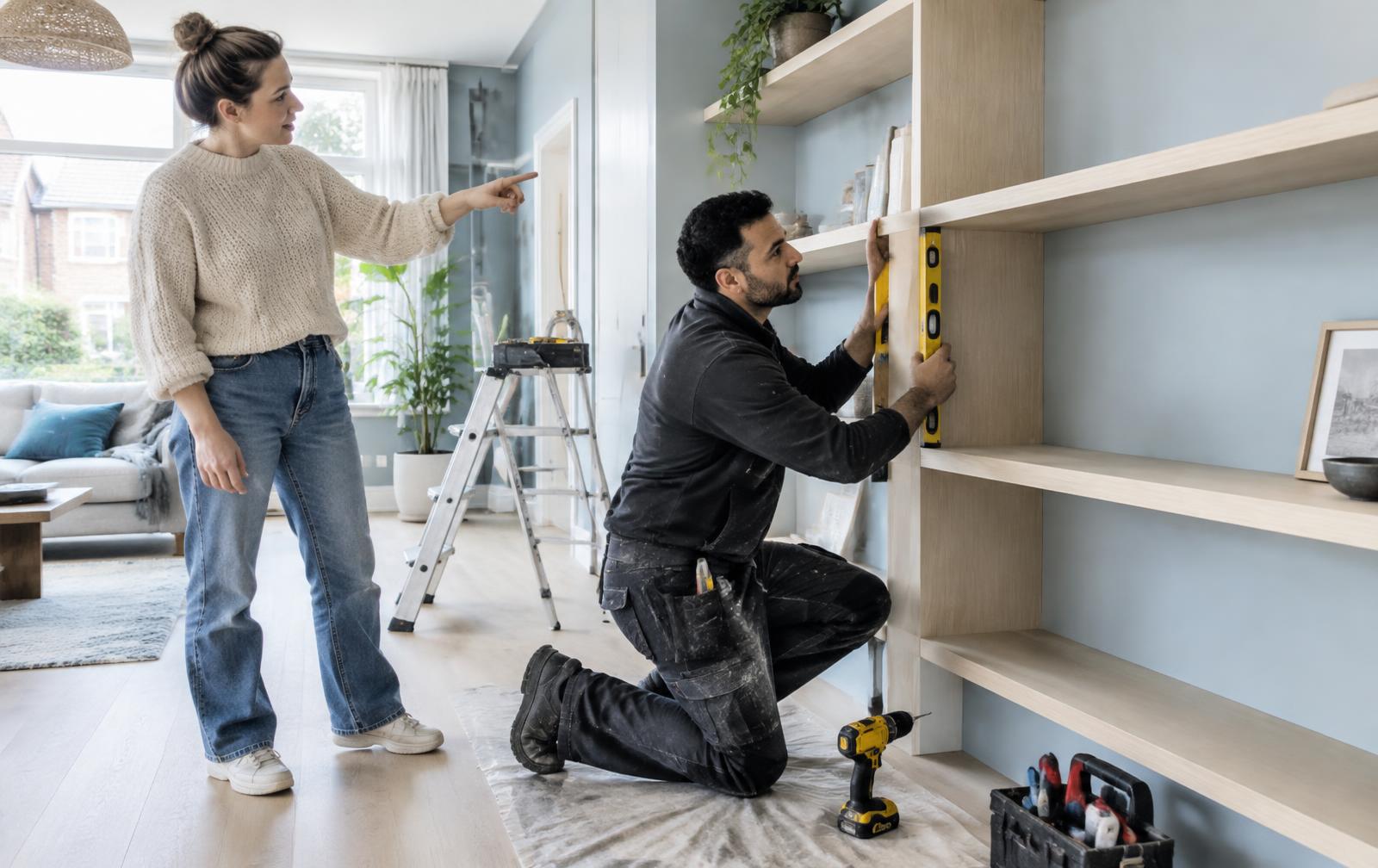 Allround vakman monteert maatwerk in een woning