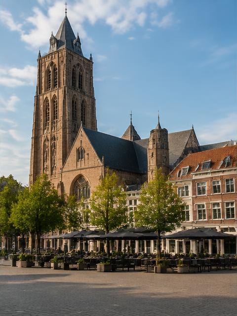 De Oude Markt en Grote Kerk in Enschede