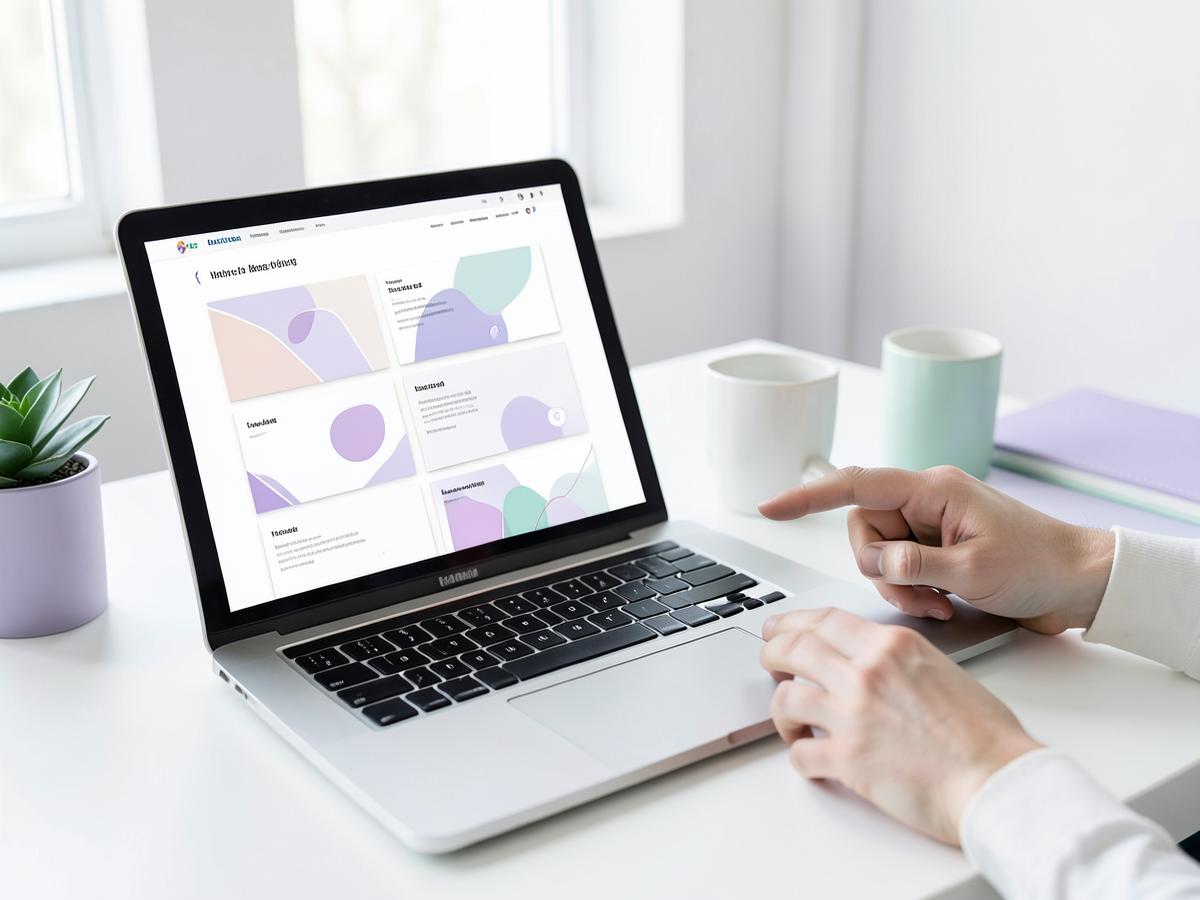 UX-review van een website op laptop